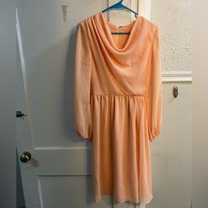 Peach vintage long sleeve dress